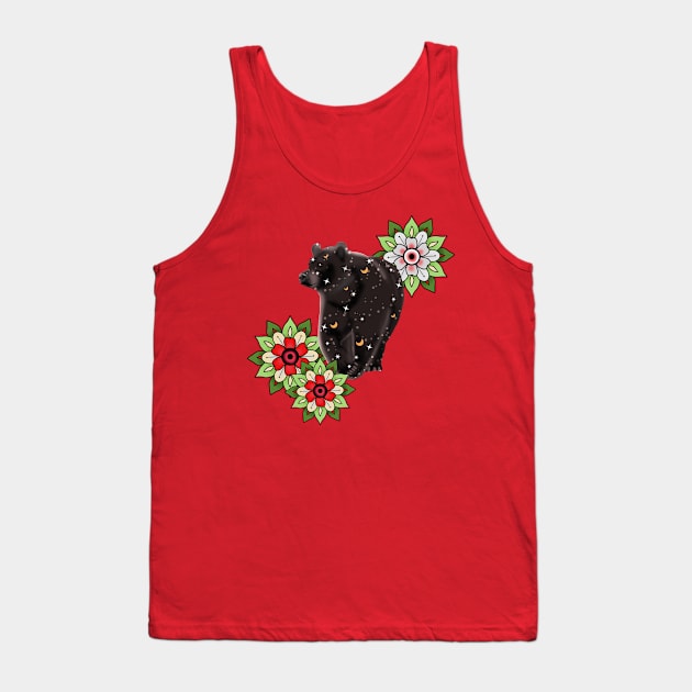 Night of brown bear Tank Top by Red Zebra